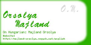 orsolya majland business card